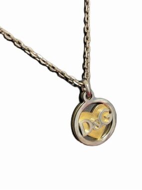 D&G Two-Tone Heart Logo Pendant Necklace - Gold & Silver